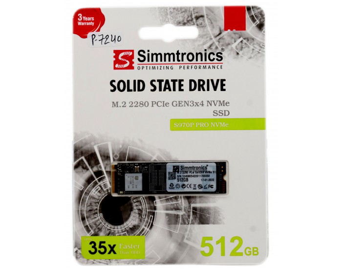 SIMMTRONICS SSD 512GB NVME (S970P PRO)